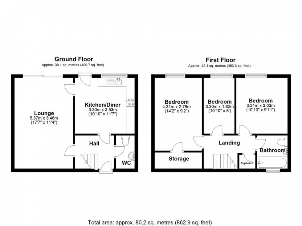 Floorplan for Enstone, Skelmersdale, WN8