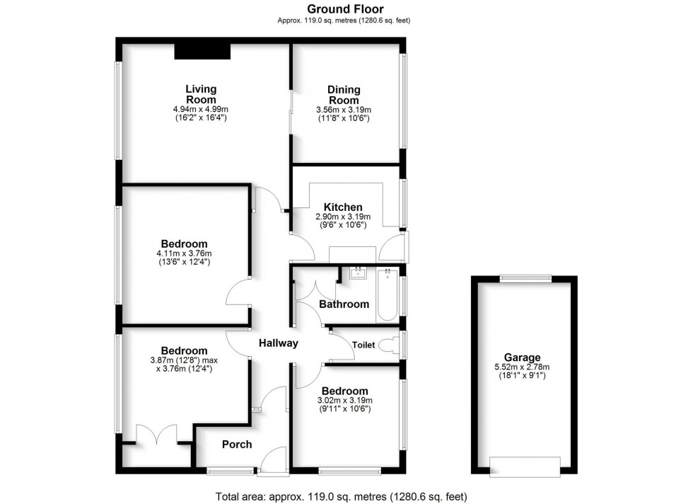 Floorplan for Eskdale Avenue, Aughton, L39