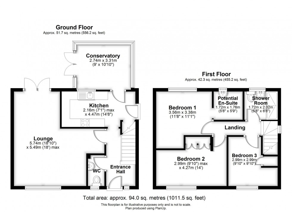 Floorplan for Pine Avenue, Ormskirk, L39