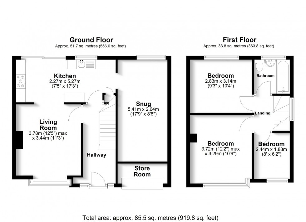 Floorplan for Marians Drive, Ormskirk, L39