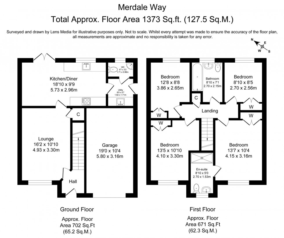 Floorplan for Merdale Way, Lathom, WN8