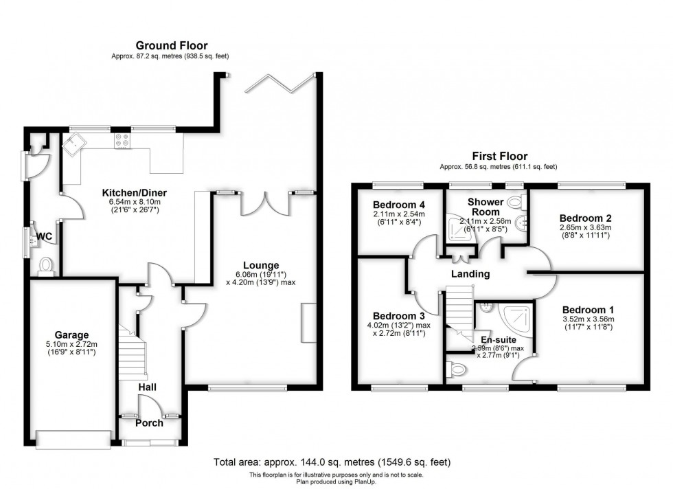 Floorplan for Wilcove, Skelmersdale, WN8
