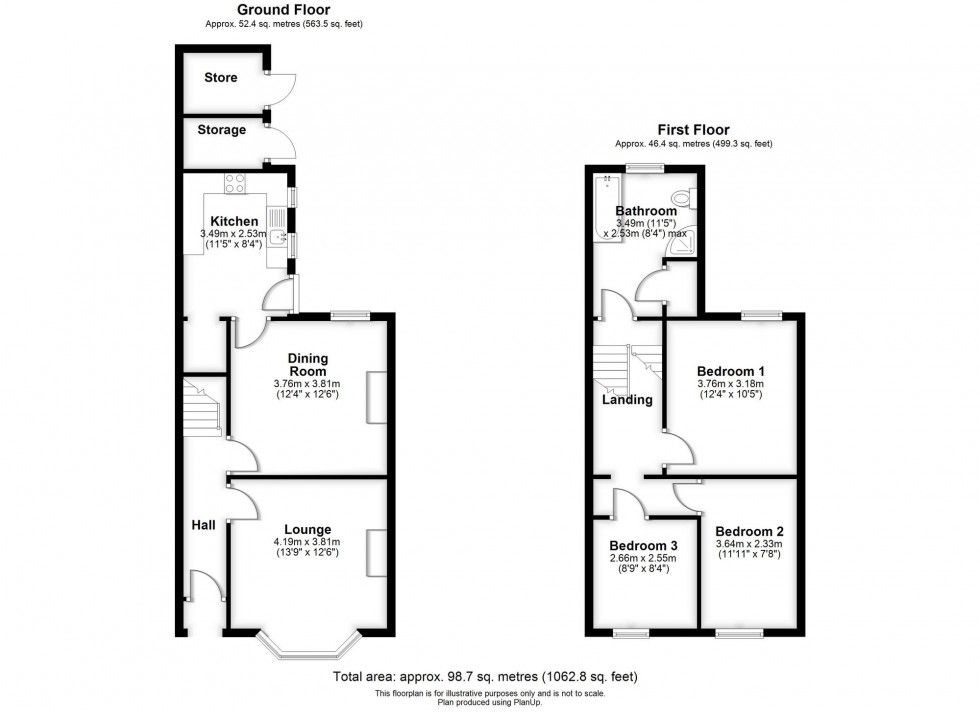 Floorplan for Church Hill Road, Ormskirk, L39