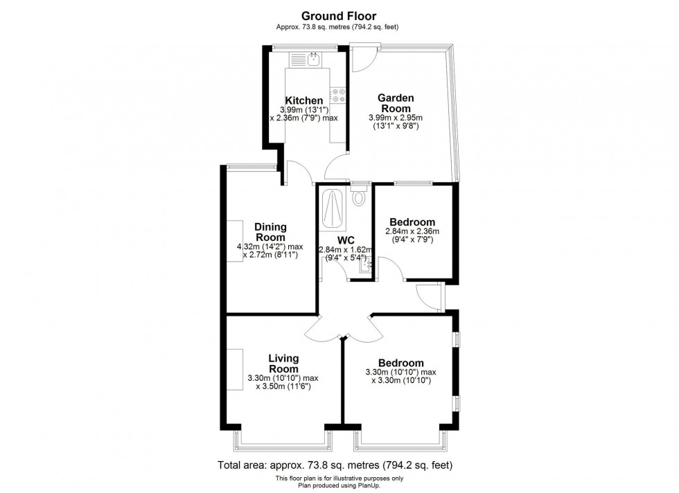 Floorplan for Pool Hey Lane, Scarisbrick, PR8