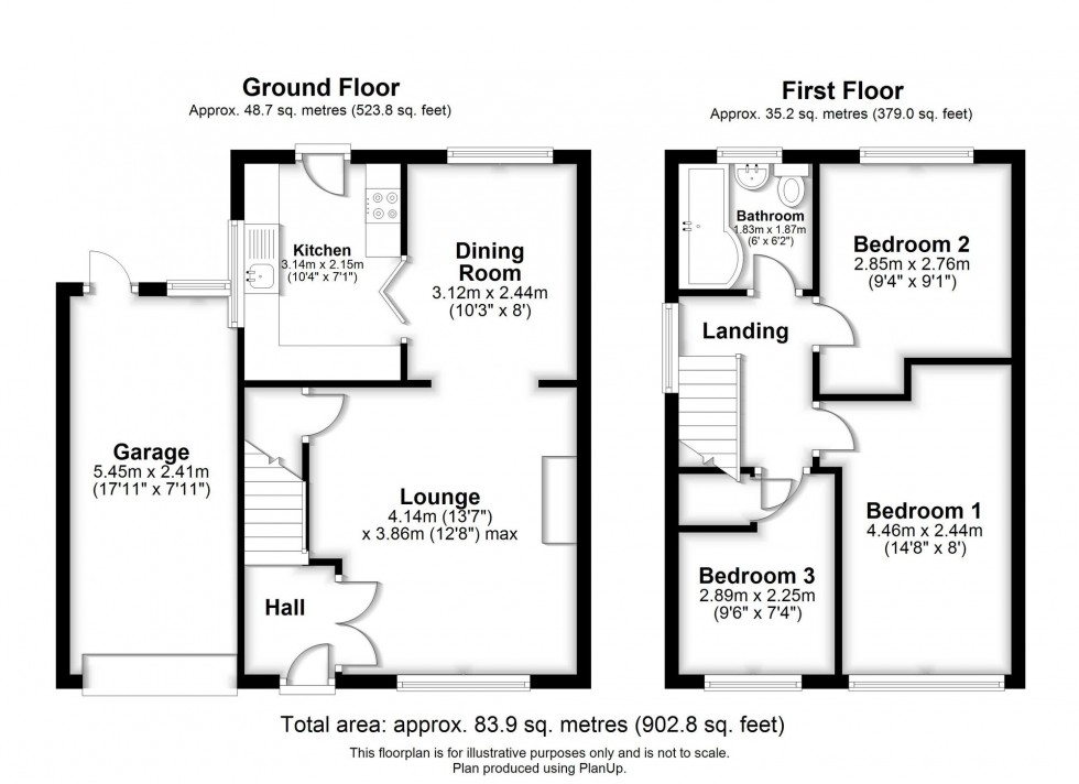 Floorplan for Manor Avenue, Burscough, L40