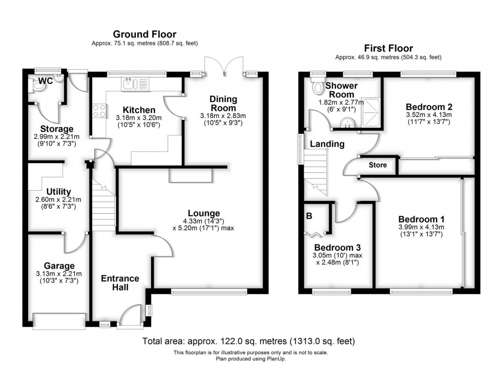 Floorplan for Ennerdale Drive, Aughton, L39