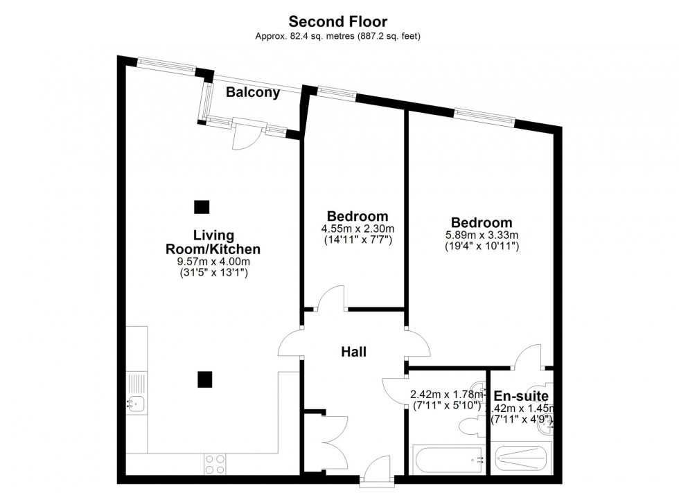 Floorplan for Mill Lane, Burscough, L40