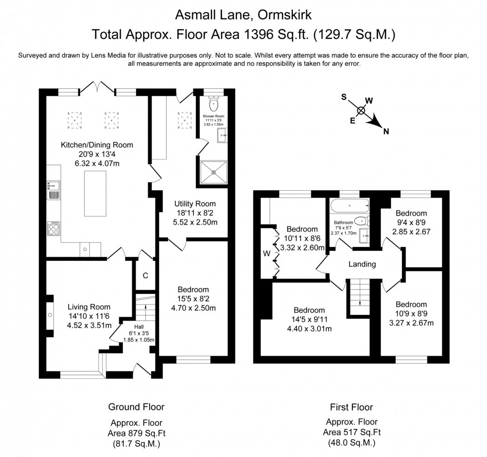 Floorplan for Asmall Lane, Ormskirk, L39