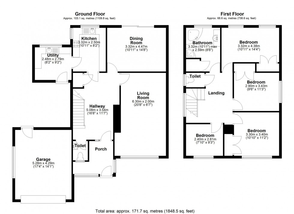 Floorplan for Bewcastle Drive, Ormskirk