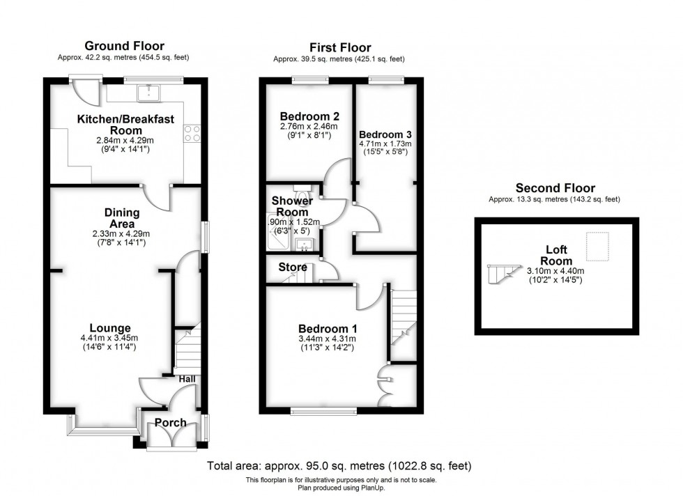 Floorplan for Crosshall Brow, Westhead, L40