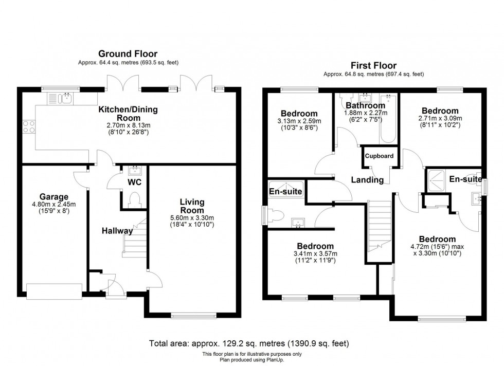 Floorplan for Derby Way, Burscough, L40