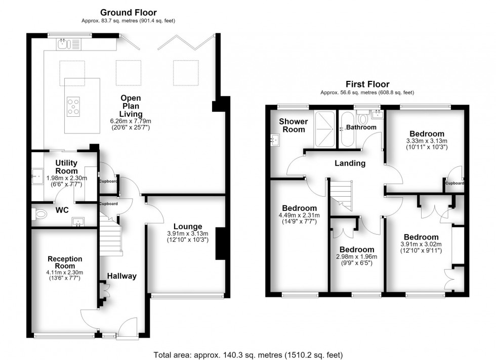 Floorplan for Beechwood Drive, Ormskirk, L39
