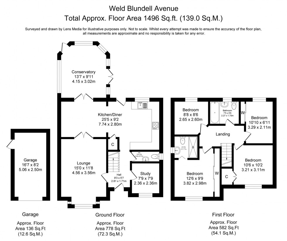 Floorplan for Weld Blundell Avenue, Lydiate, L31