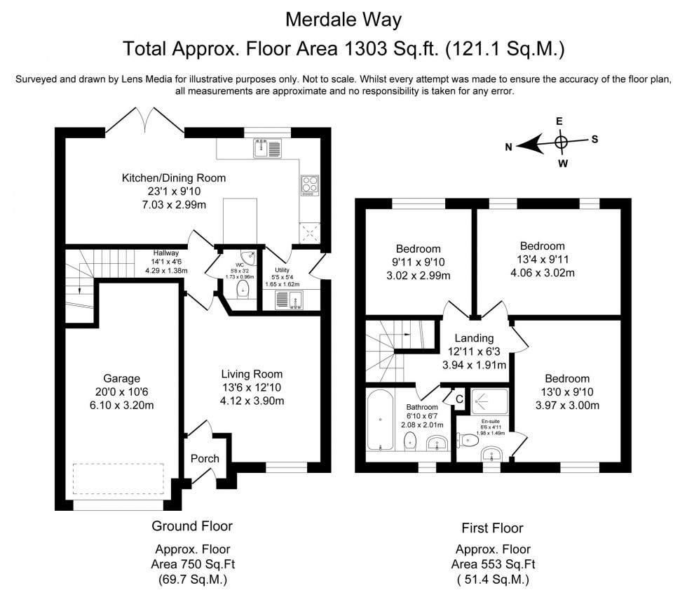 Floorplan for Merdale Way, Lathom, WN8