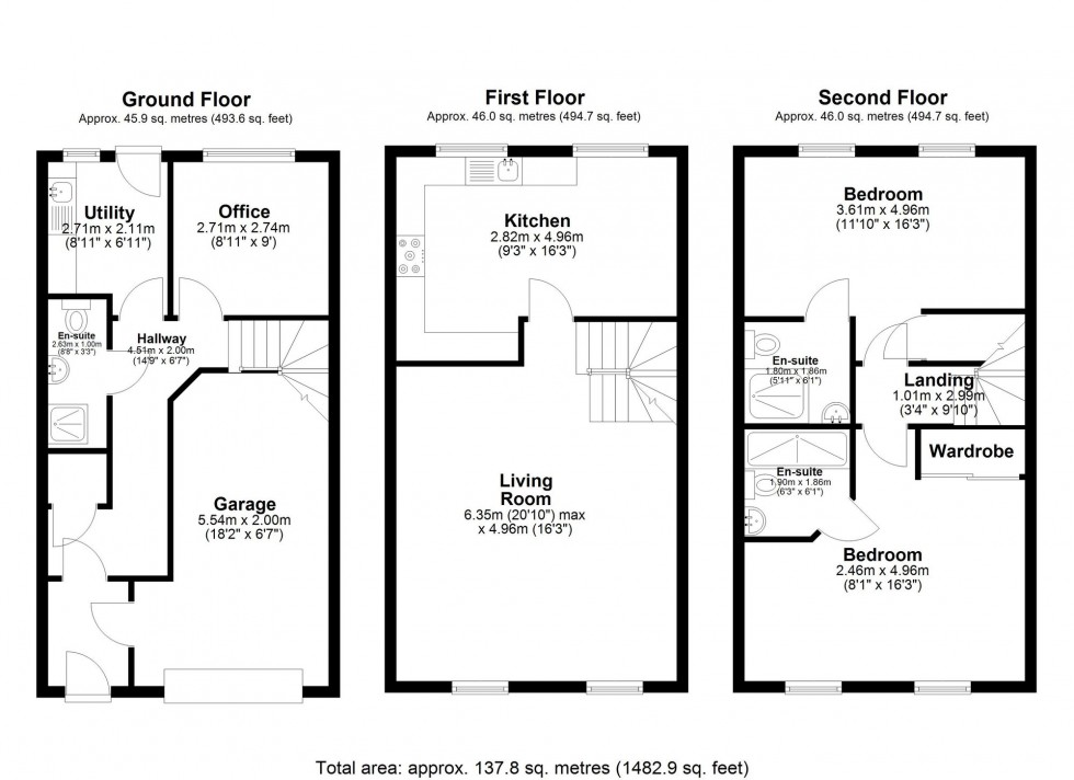 Floorplan for Delph Drive, Burscough, L40