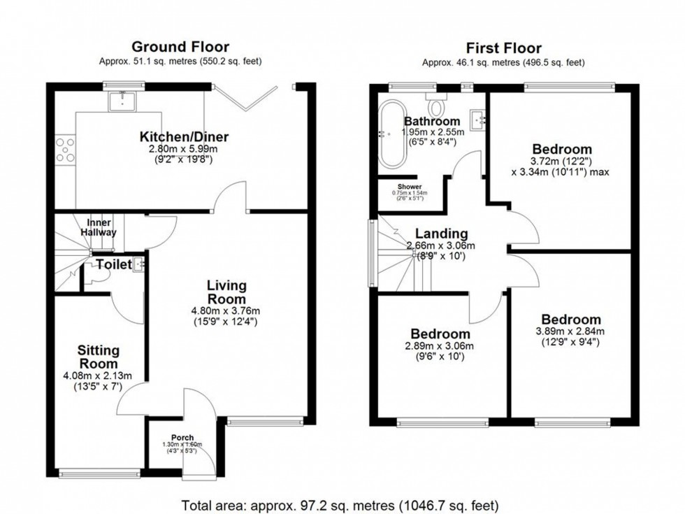 Floorplan for Eskdale Avenue, Aughton, L39