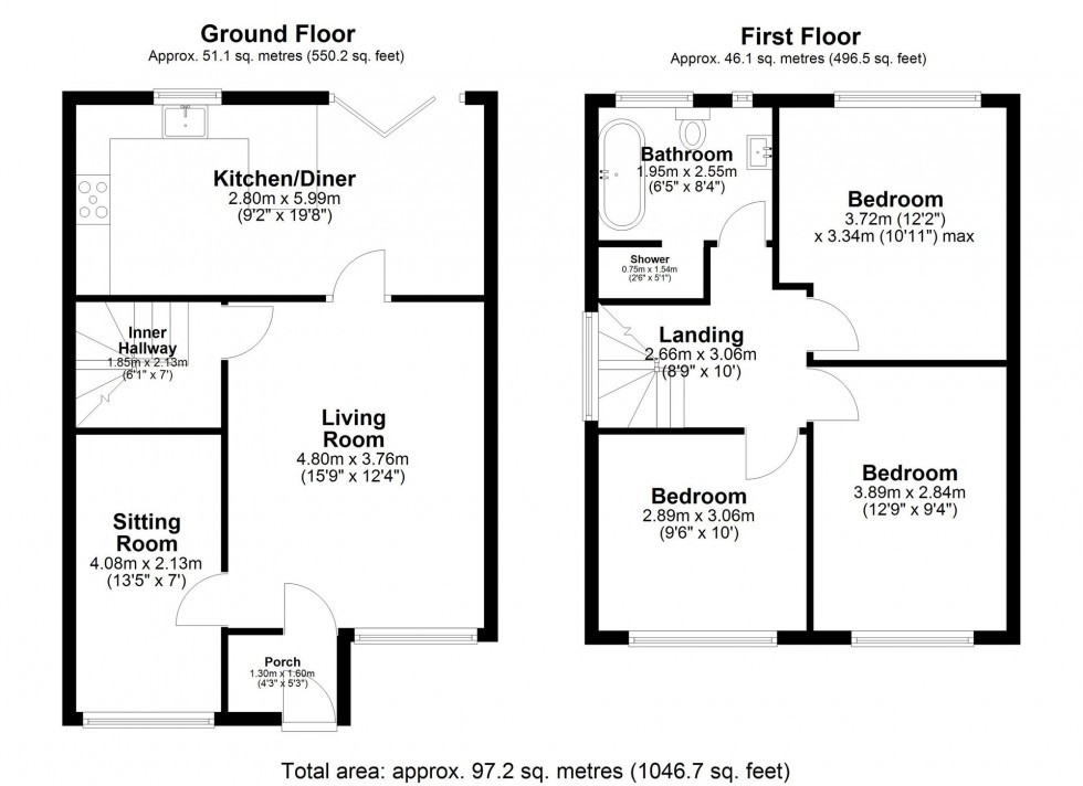 Floorplan for Eskdale Avenue, Aughton, L39
