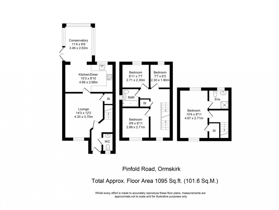 Floorplan for Pinfold Road, Ormskirk, L39