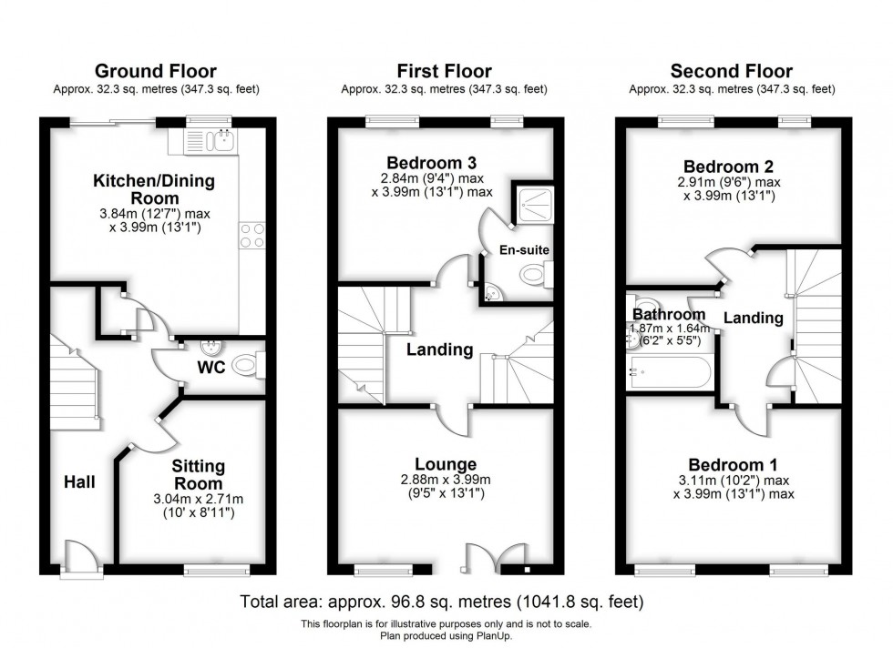 Floorplan for Warpers Way, Ormskirk, L39