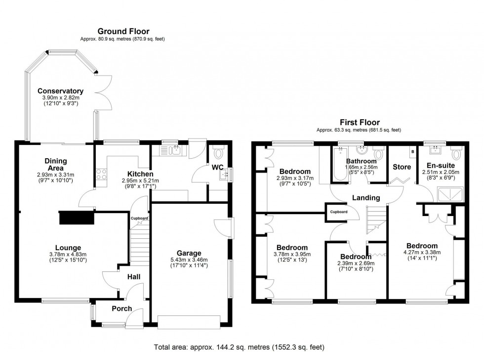 Floorplan for Kiln Lane, Skelmersdale, WN8