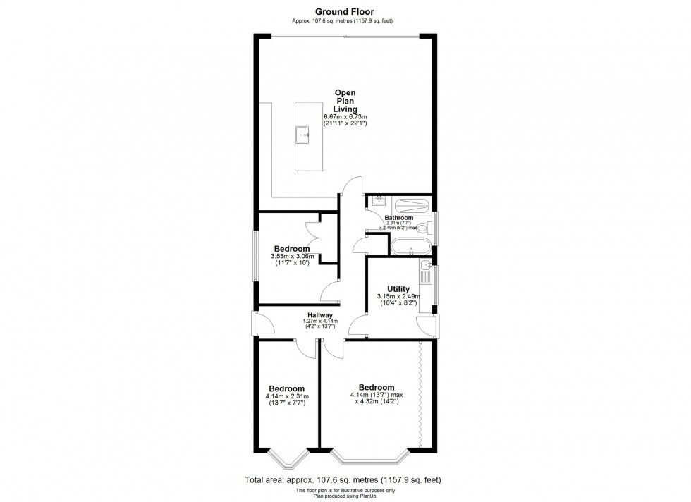 Floorplan for Kinloch Way, Ormskirk, L39