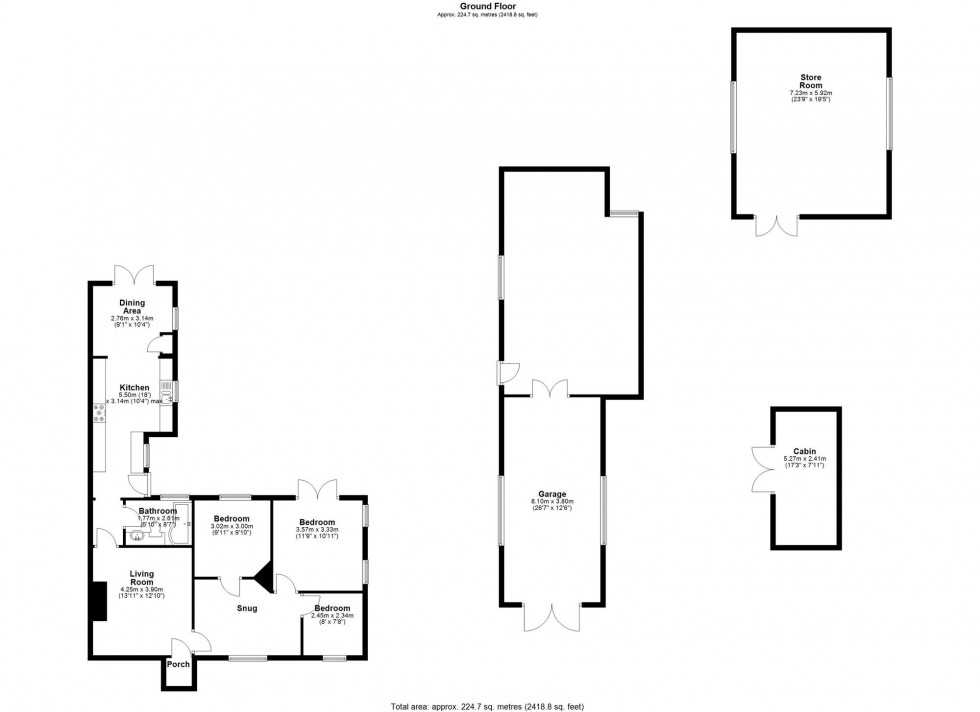 Floorplan for Martin Lane, Burscough, L40
