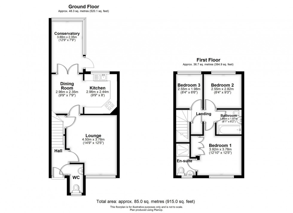 Floorplan for Hawthorn Avenue, Burscough, L40
