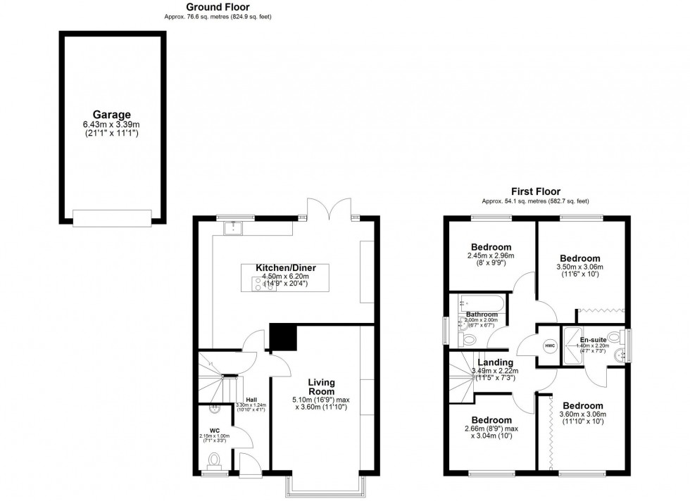 Floorplan for Merdale Way, Lathom, WN8