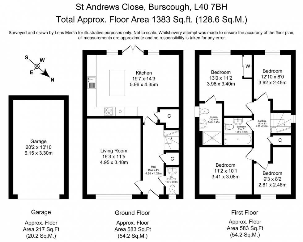 Floorplan for St. Andrews Close, Burscough, L40