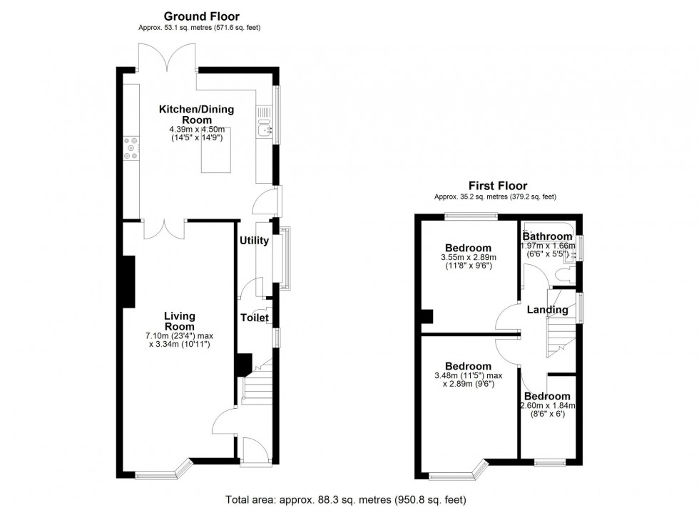 Floorplan for Blaguegate Lane, Lathom, WN8