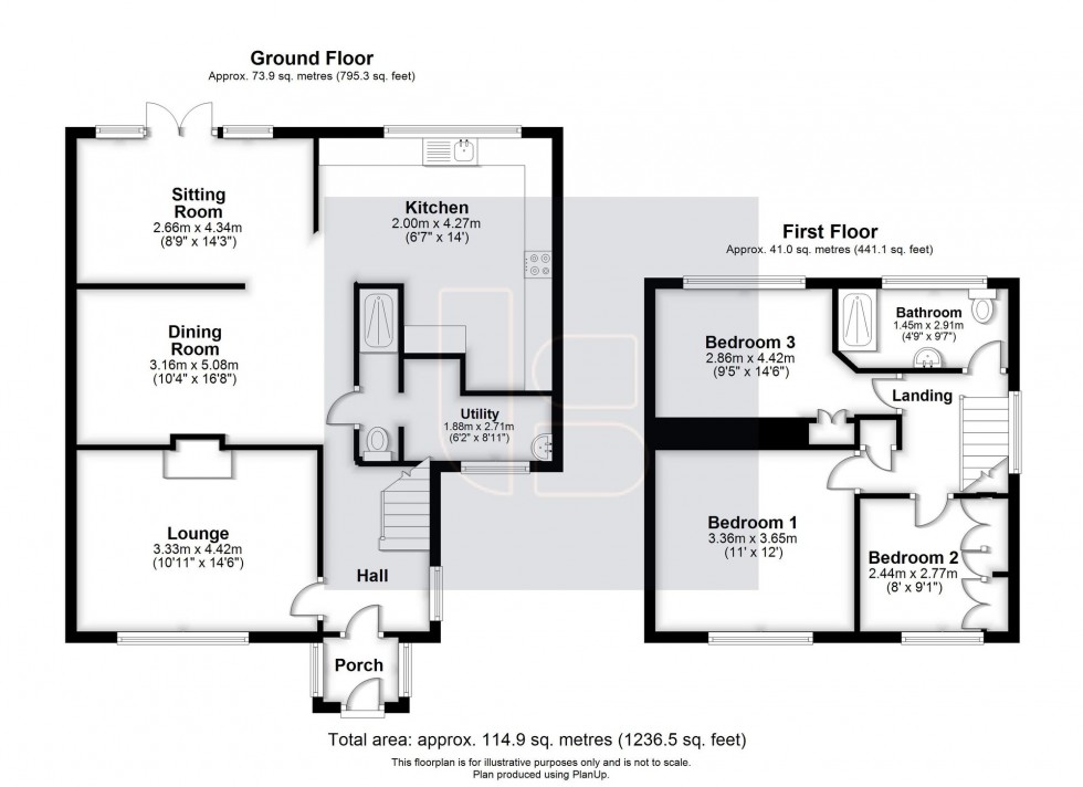 Floorplan for Manor Drive, Burscough, L40