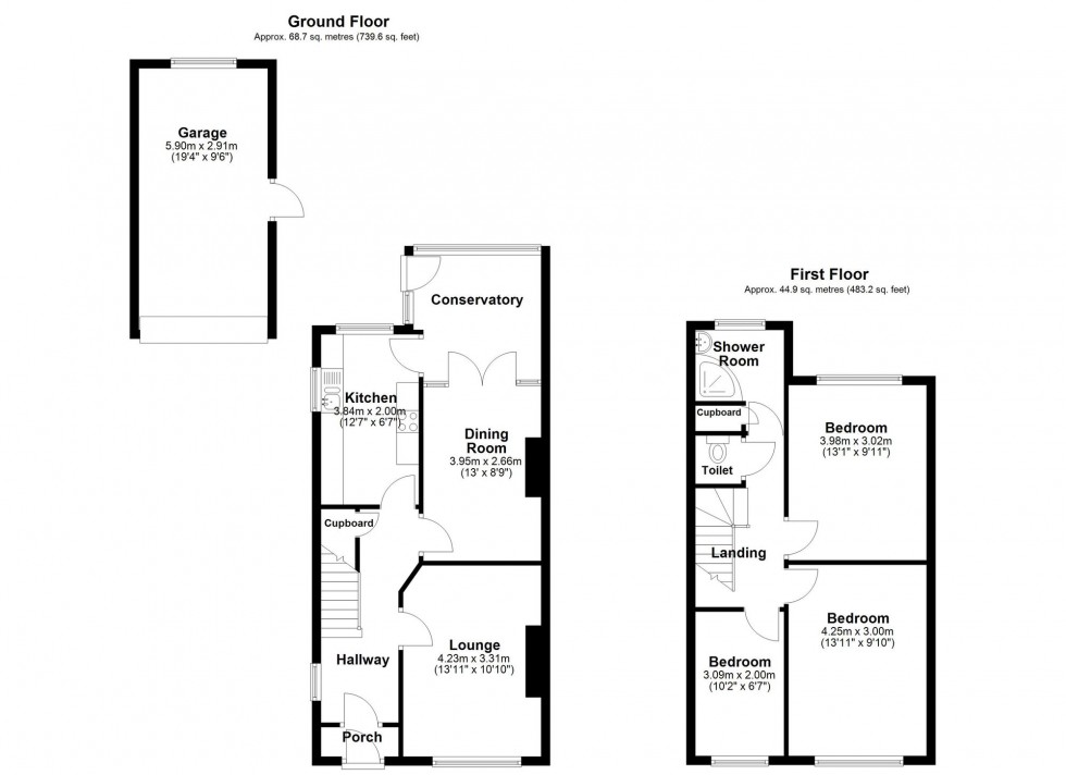 Floorplan for Colinmander Gardens, Ormskirk, L39